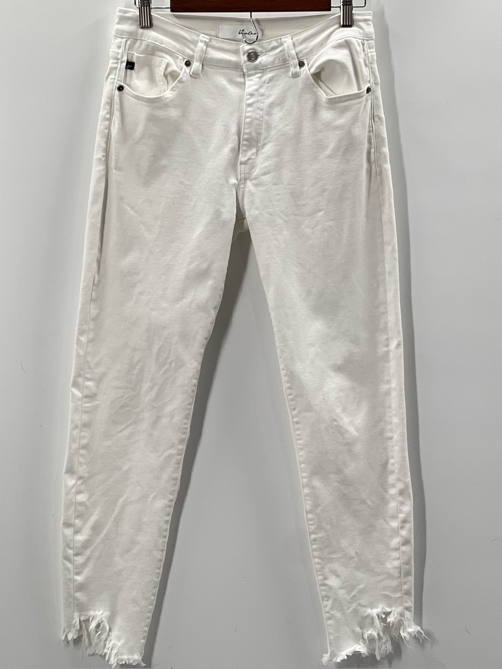 J047 KanCan White Frayed Hem women’s Jeans size 9